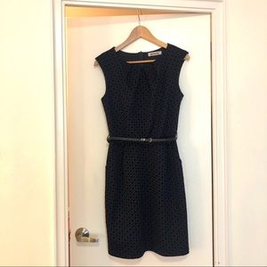 MYSTIC dark blue diamond pattern sheath dress